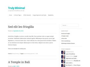 The new WordPress theme for this blog is appropriately titled Truly Minimal.