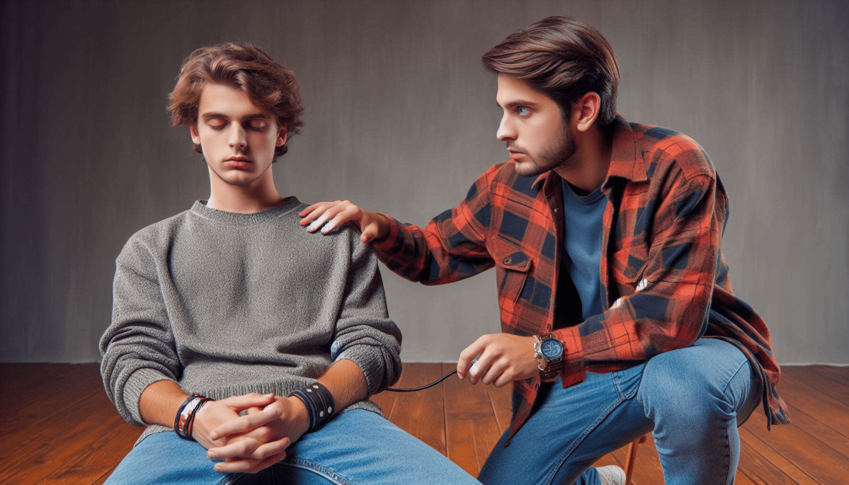 AI-generated image to accompany short story "Hypnotist," by Andrew Careaga.