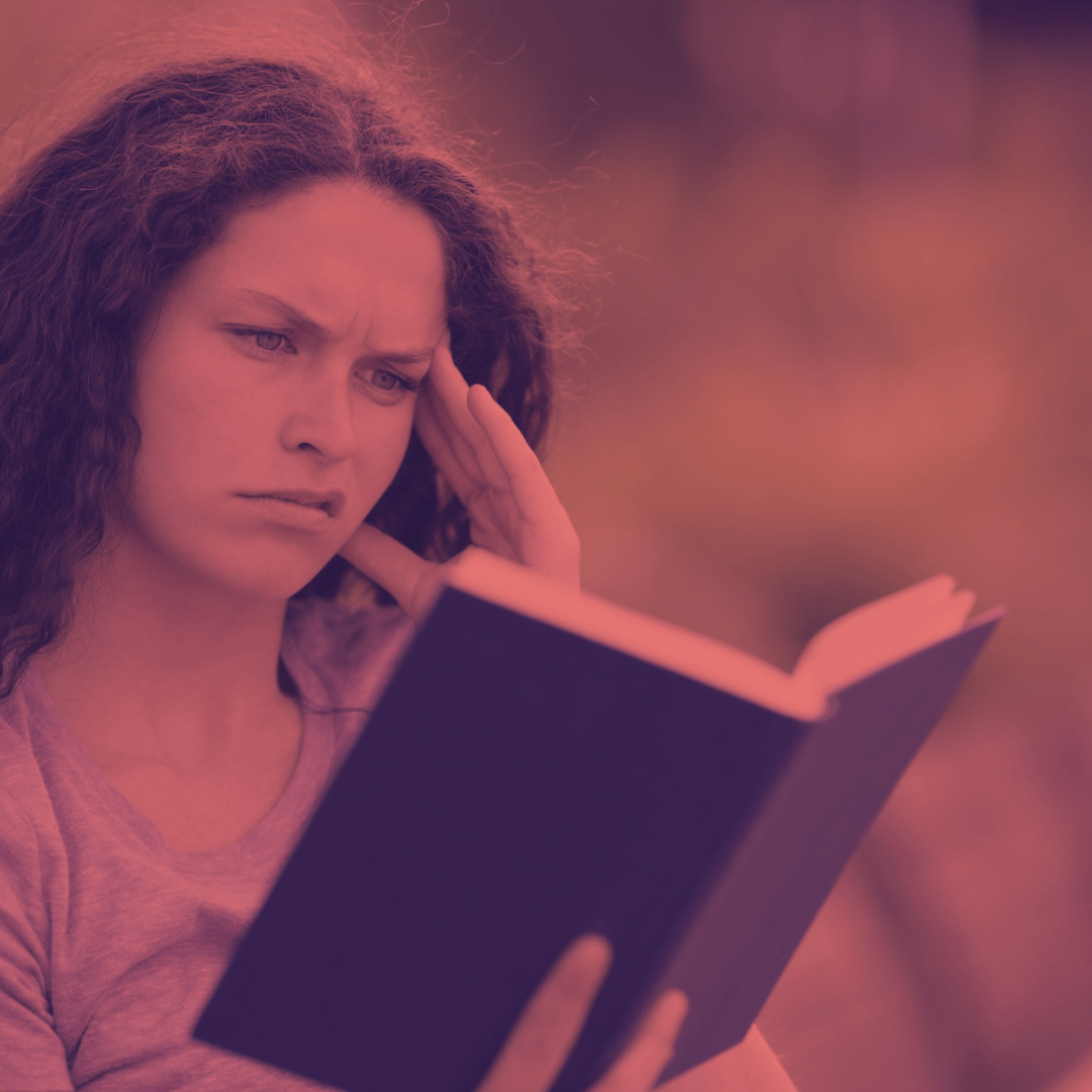 Image of a young woman reading a notebook or journal. Via Roi Faineant Press.